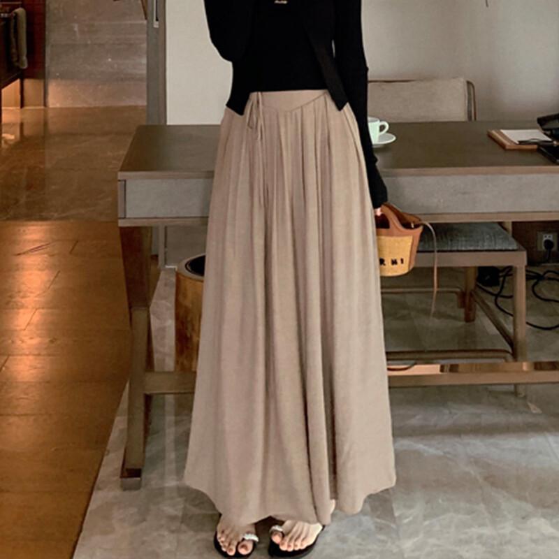 JK&JS Summer Breathable Retro Wide-Leg Skirt Pants