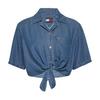 Tommy Jeans Womens/Ladies Cropped Chambray Tied Hem Shirt