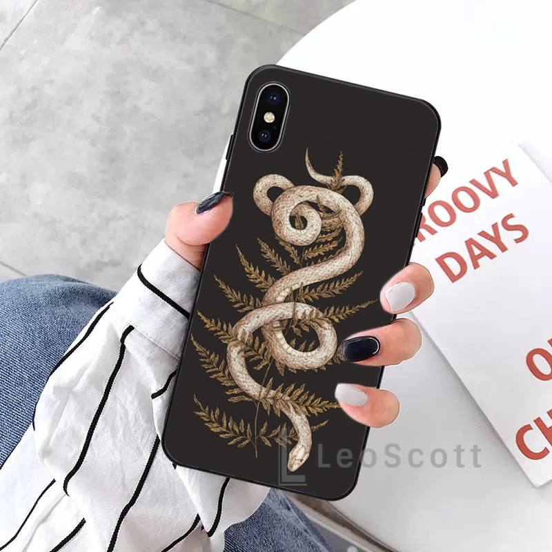 Coole weiche Telefonhülle mit Blumen-, Drachen- und Schlangenmotiv für iPhone 11 12 Pro XS MAX 8 7 6 6S Plus X 5S SE 2020 XR