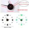 Modern Design Wall Clock 2D Diy Quartz Clock Fashion Watch Acrylic Mirror Stickers Living Room Home Decoration Wall Decor