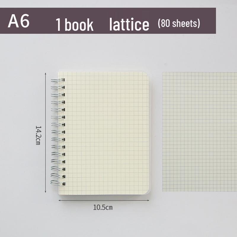 A6 Thickened Loose-leaf Coil Planner Notebook - Lined, Grid, and Blank Pages for College Students