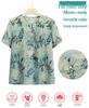 Grandma's Summer Short Sleeve Two-Piece Suit - Ice Silk Casual Wear for Middle-Aged and Elderly Women