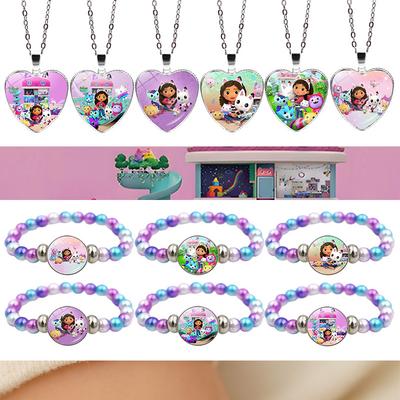 Gabby Keychains Necklace Bracelet Cartoon Accessories Party Favors Birthday Gifts Birthday Party Decoration Children'S Day Gift
