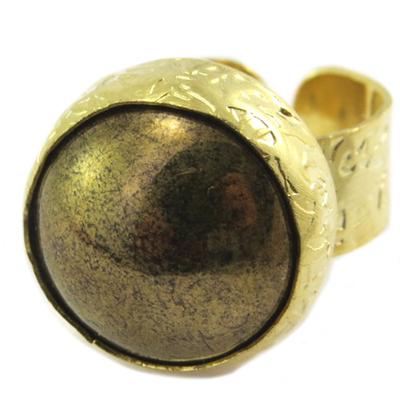 [P4004] - Anel de design 'Cléopatra' banhado a ouro