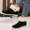 Fashion Winter Men Women Indoor Non-slip Snow Boots Soft Sole Comfortable Warm Shoes Low-top Casual Black Flat Cotton Boots Women Shoes