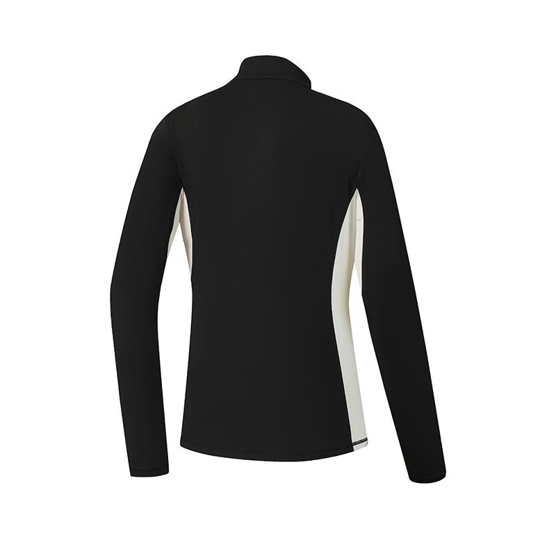 FILA Fitness Series Simple Sports Casual Training Versatile Comfortable Knitted Slim Fit Long Sleeve T-Shirt Women tops Deep-Black A11W611205FBK