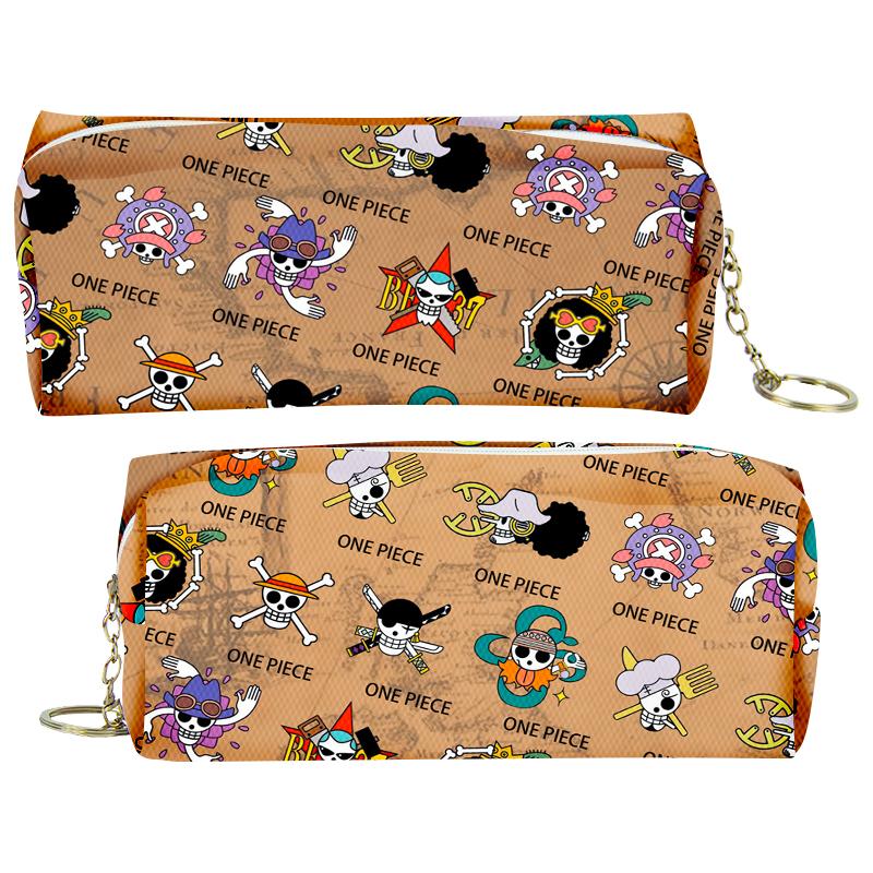 

one piece peripheral pu zipper pencil case pencil case Luffy Ruf Zoronro anime characters children pencil case back towards school