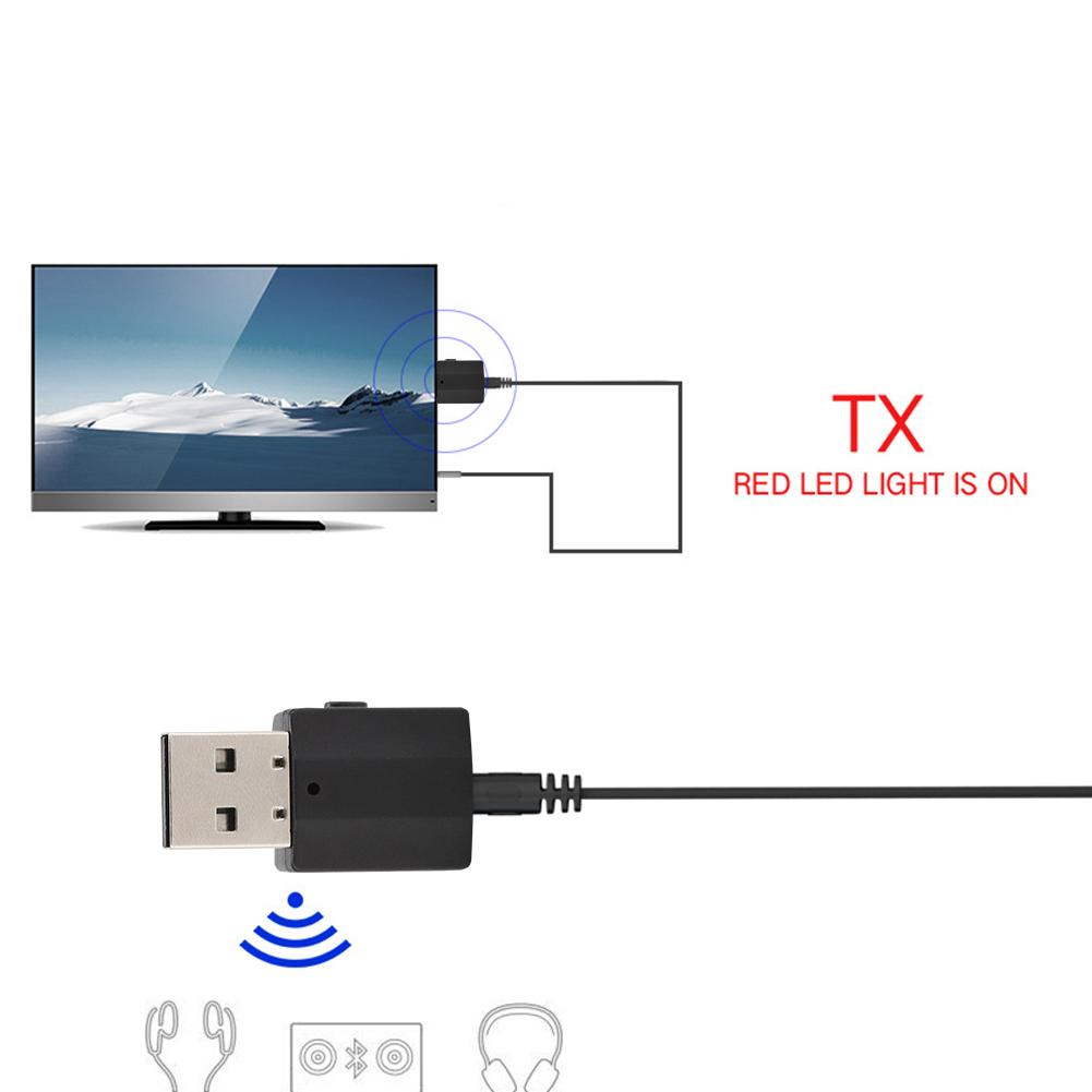 Universal USB Portable Bluetooth 5.0 Wireless Audio Transmitter Receiver 2 In 1 Adapter