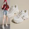 Daddy Shoes Women's 2025 New Autumn Mesh Breathable Thin Inner White Shoes Platform Sports Shoes Popular Women's Shoes