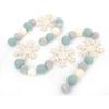 Snowflake Felt Ball Garland - Winter Birthday Home Decorations,Frozen Snowflake Garland Photo Props,Winter Wonderland Felt Ball Banner,Felt Snowflake