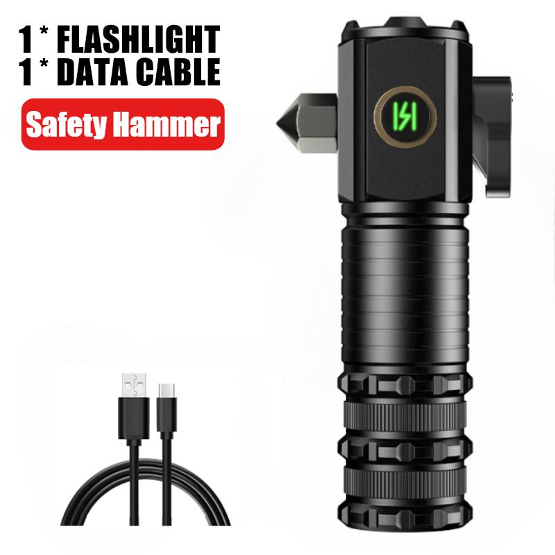 

Высокомощный 3-светодиодный фонарик USB перезаряжаемый аварийный фонарь для разбивания окон с магнитом для работы на открытом воздухе фонарь для ремонта автомобиля L-hammer