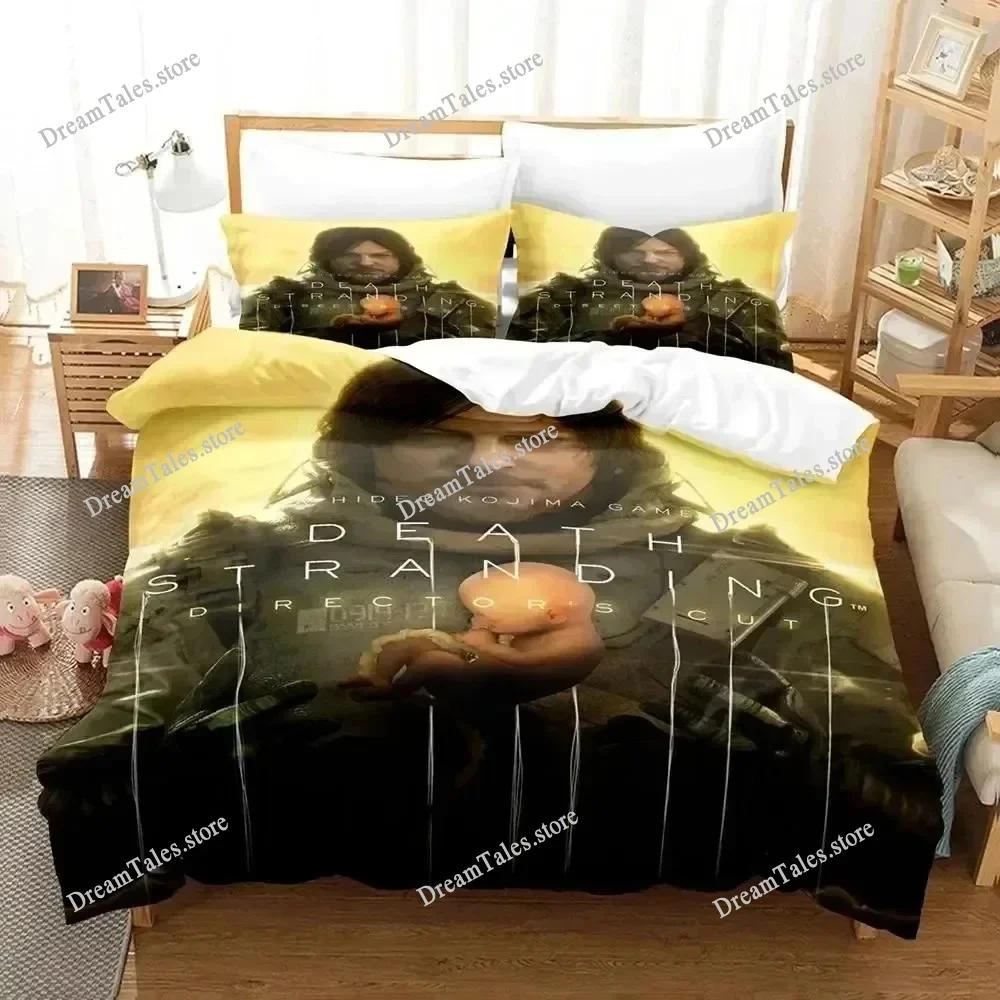 Game Death Stranding Bedding Set Boys Girls Twin Queen Size Duvet Cover Pillowcase Bed Kids Adult Home Textileextile Luxury Gift