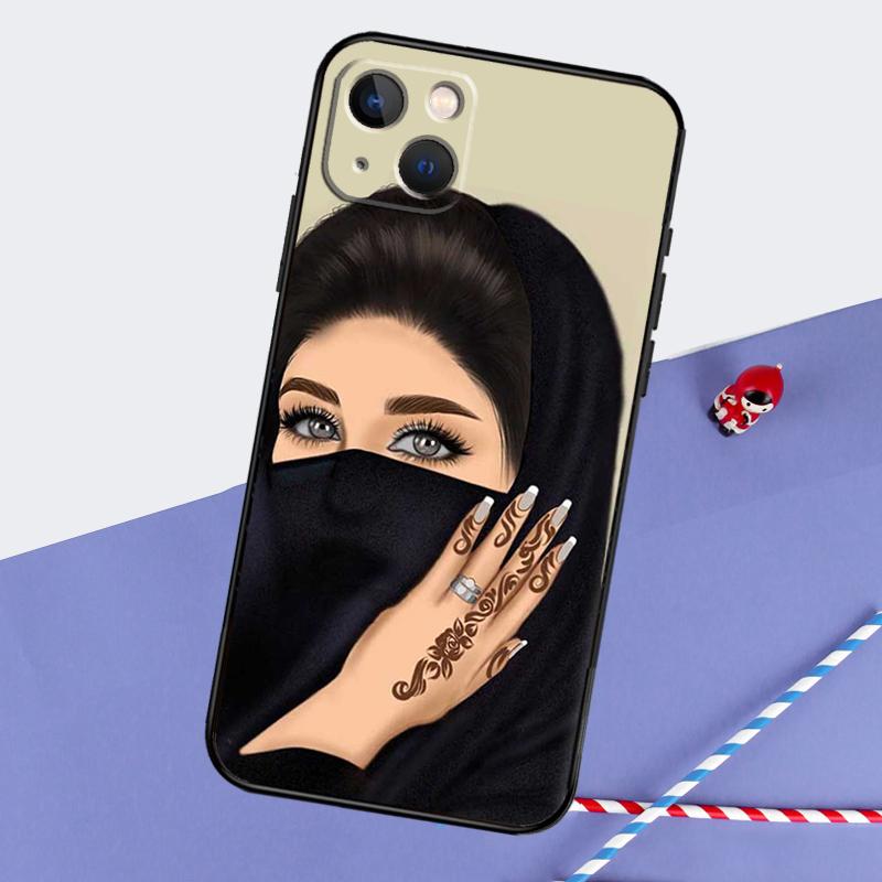 

Islamic Arabic Hijab Girl For iPhone 16 15 14 Pro Max Phone Case For iPhone 16 15 13 11 12 Pro Max Mini 7 8 Plus XS X XR Cover iPhone 15 Pro