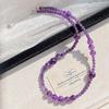 Natürliche Eisdurchlässige Amethyst Gypsy Design Halskette Schlüsselbein Kette Pullover Kette