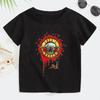 Rock Gun N Rose T-Shirt Summer Kids Fashion Music Short Sleeve Soft Top Comfortable Teenage Clothing for Boys Girls Punk Shirt