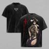 Dark Fantasy Anime Girl Vintage Washed T-Shirt, Gothic Manga Tee, Gift for Anime