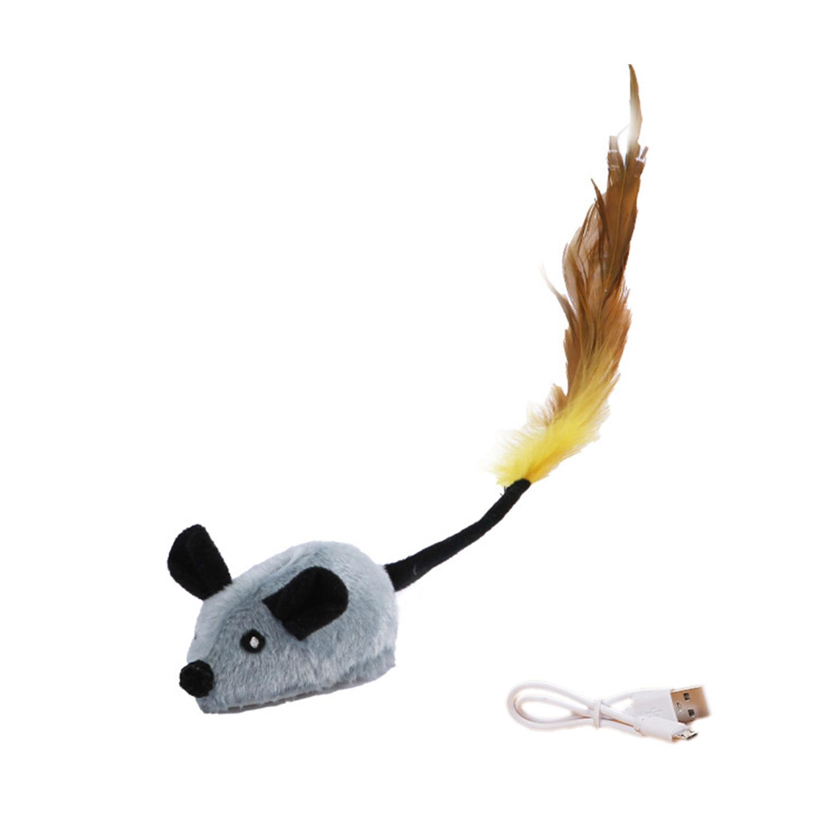 Automatic Mice Toy for Cats Chasing Self Teaser Cats Toy Electric Mouse Animal Interaction Cats Hunting Toy Dog Supply 1 серый