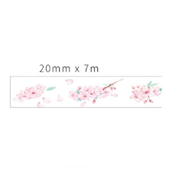 Beautiful Wash Tape Flower Plant Japanese Masking Adhesive Tape Decors Scrap Booking Sticker Label