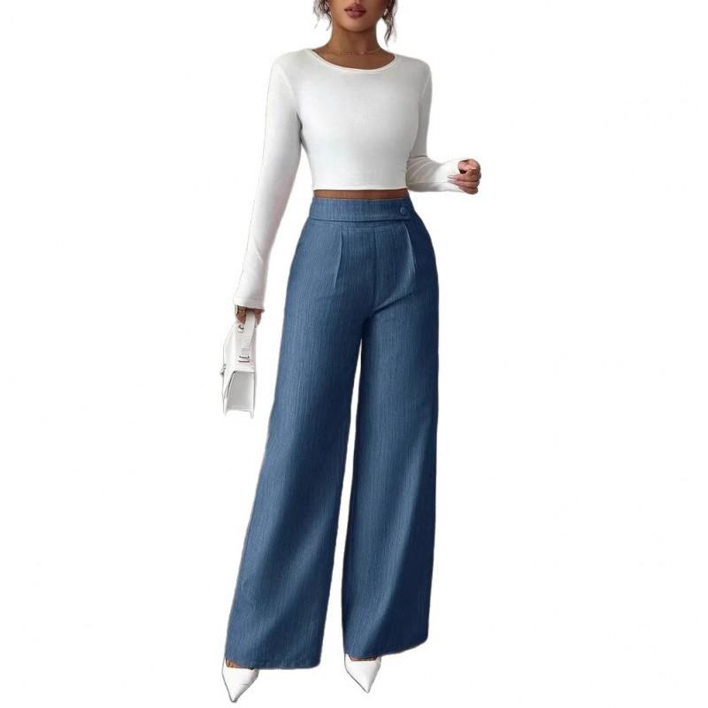 2026 Womens High Waist Pants Slim Fit Casual Trousers