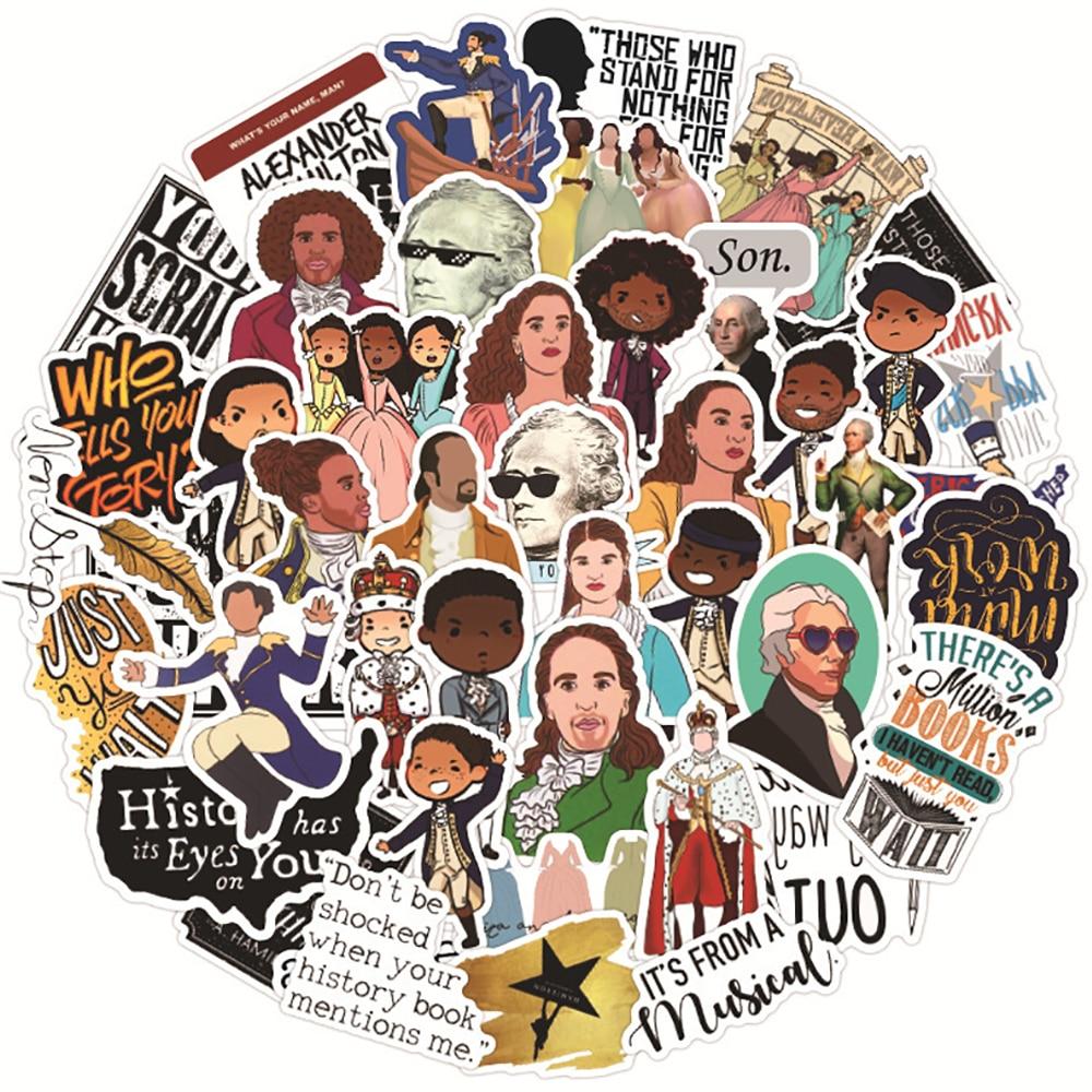 buy 50pcs musical hamilton stickers graffiti skateboard fridge laptop motorcycle luggage classic toy decal sticker kid toy at affordable prices free shipping real reviews with photos joom