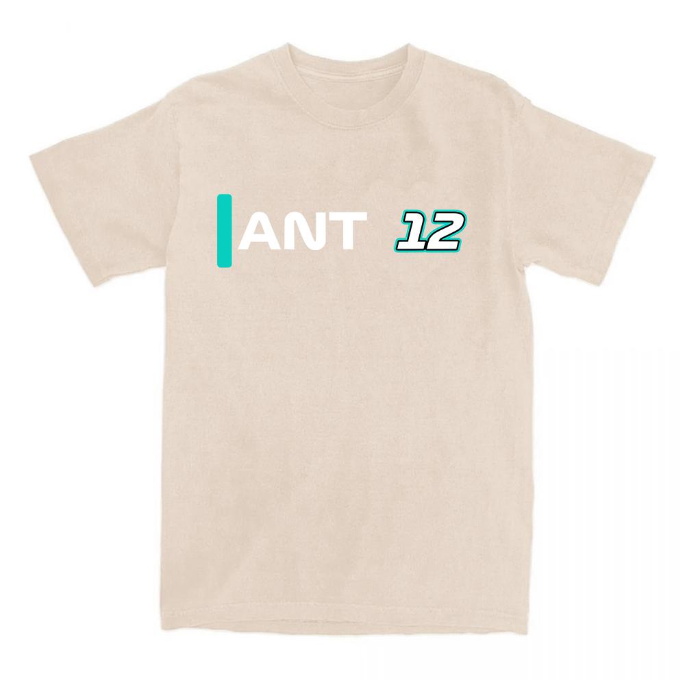 Andrea Kimi Antonelli T-Shirt Baumwolle Rundhals T-Shirt Sommer Weich Bequem Kurzarm Oberteile