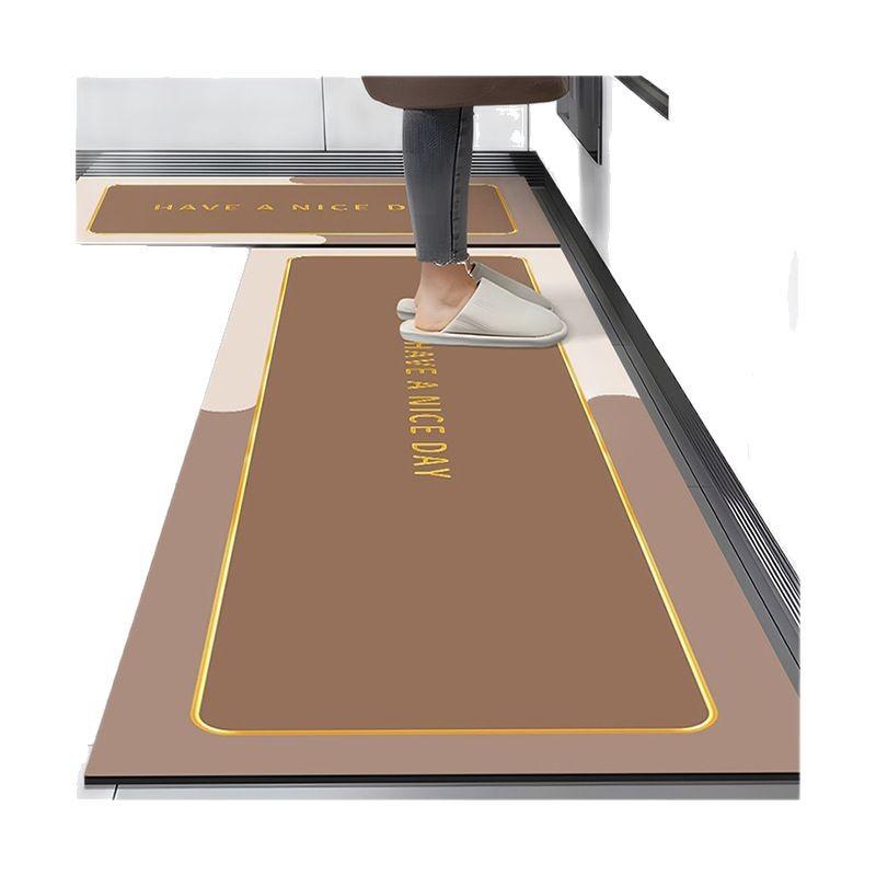 Morandi Style Square Kitchen Foot Pad Water Absorption Oil-absorbent Mat for Household Easy-to-make Soft Diatom Mud Floor Mat