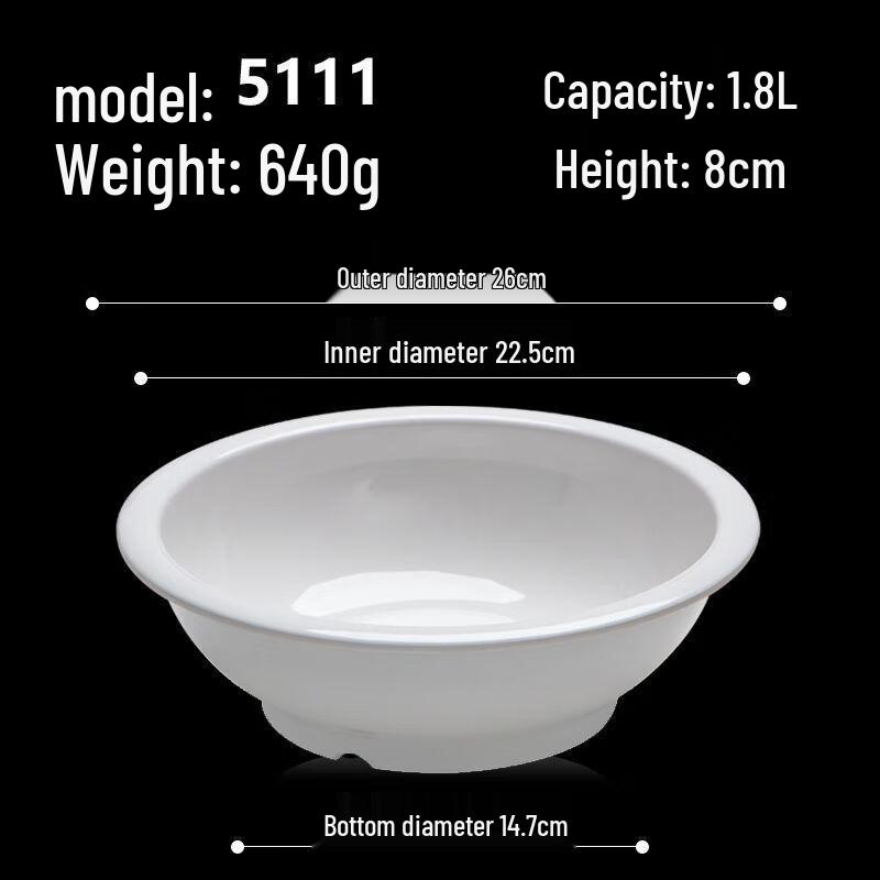 ZISIZ Anti-scald Melamine Soup Bowl