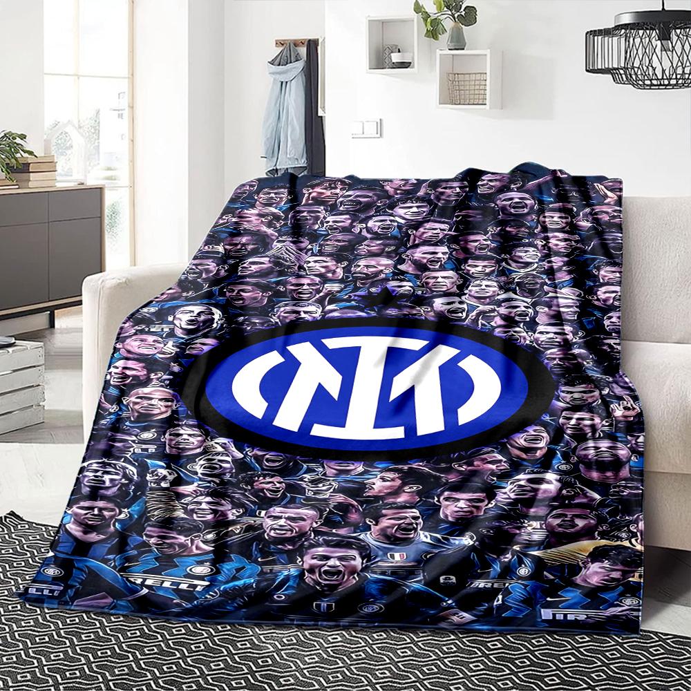 Coperte Campioni Inter Milan Flanella Stampata Traspirante Calda Coperta da Divano per Casa Ufficio Copriletti 0708a2
