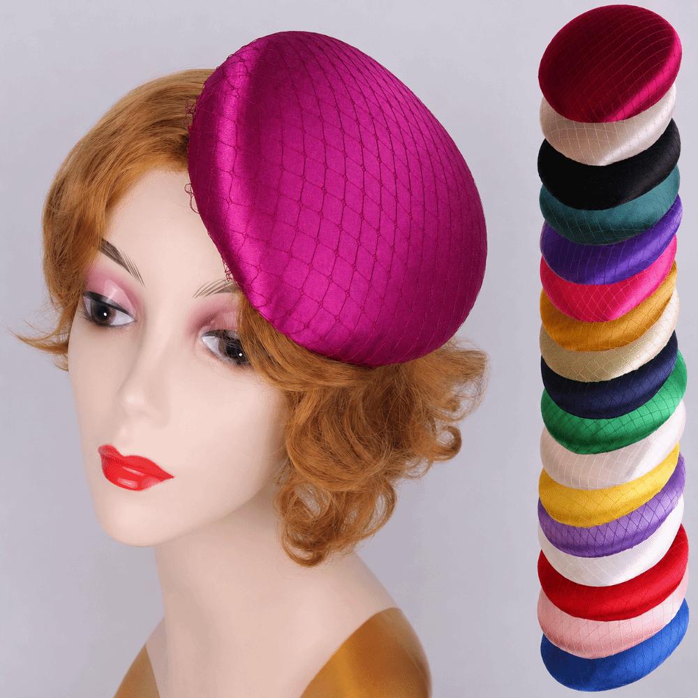Kopfschmuck Vintage Fascinator Hut Einfarbige Maskenball Zylinder Braut Kopfschmuck Party Kopfschmuck