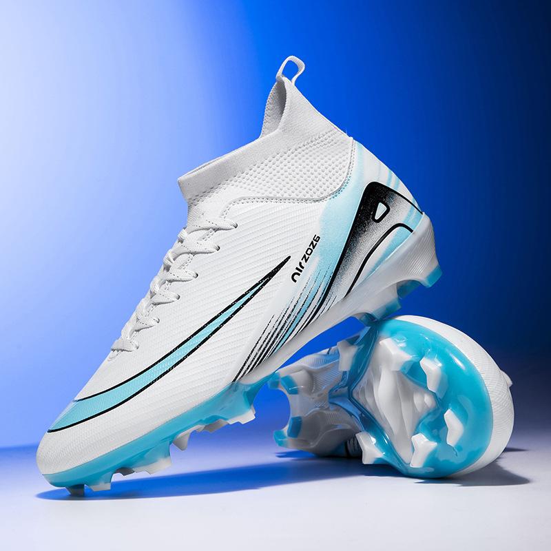 New High-top Football Shoes for Boys and Girls with Broken Nails TF Adult Ag Spikes Competition Artificial Training Shoes