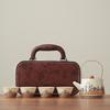 Portable Travel Tea Set Ceramic Teapot Teacup Outdoor Camping Equipment Ru Kiln Xishi Pot Souvenir Gift