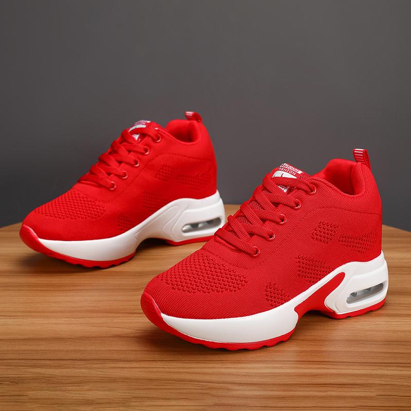 Women High Top Walking Shoes 9 Cm Wedges Sports Shoes Thick Sole Platform Fitness Sneakers Outdoor Ladies Running Jogging Shoe