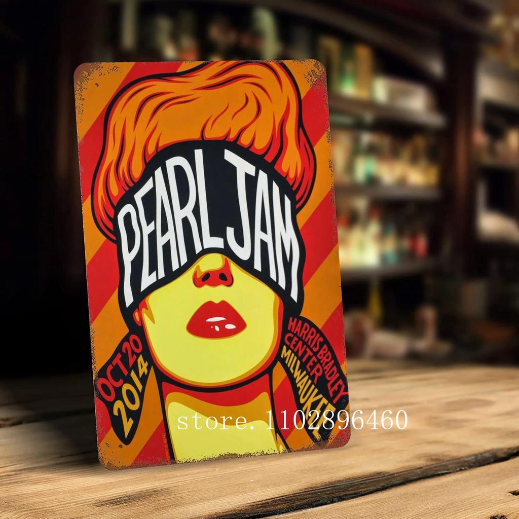 Pearl Jam Metallschilder & Schilder Wanddeko Vintage Blechschilder Captain Metallposter Dekoration für Bar Kneipe Club Wanddekoration