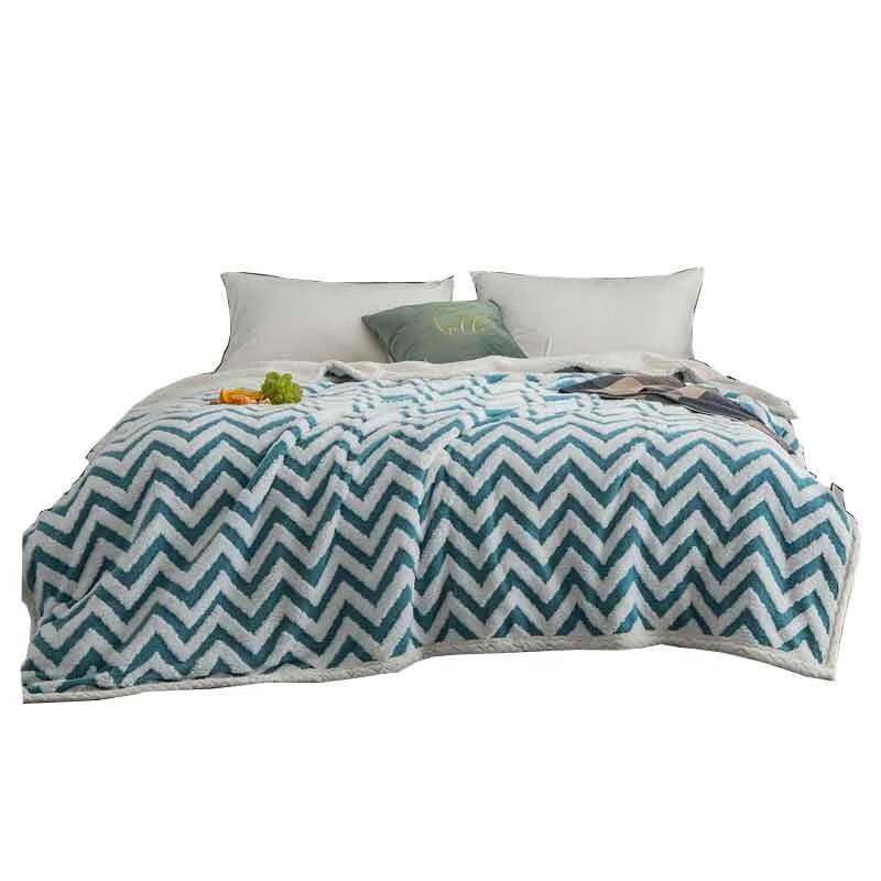 Hengyuanxiang HYX TLS1045 Wheat Ear Lamb Fleece Jacquard Blanket