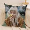 Singer A-Aurora Cushion Cover Soft Plush Double-Sided Printed Sofa Pillow Cushion Cover | Cozy All-Season Durable Decor Gift