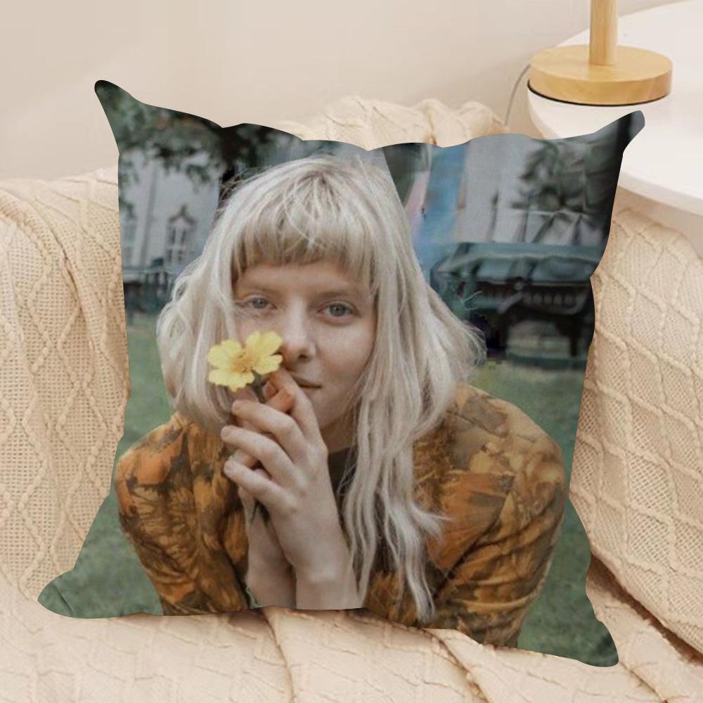 Singer A-Aurora Cushion Cover Soft Plush Double-Sided Printed Sofa Pillow Cushion Cover | Cozy All-Season Durable Decor Gift