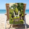Asciugamano da Spiaggia Ultra Morbido a Tema Shrek, Ideale per Piscina - Campeggio, Immersioni - Essenziale da Viaggio Perfetto, Asciugamano da Spiaggia Vivace.