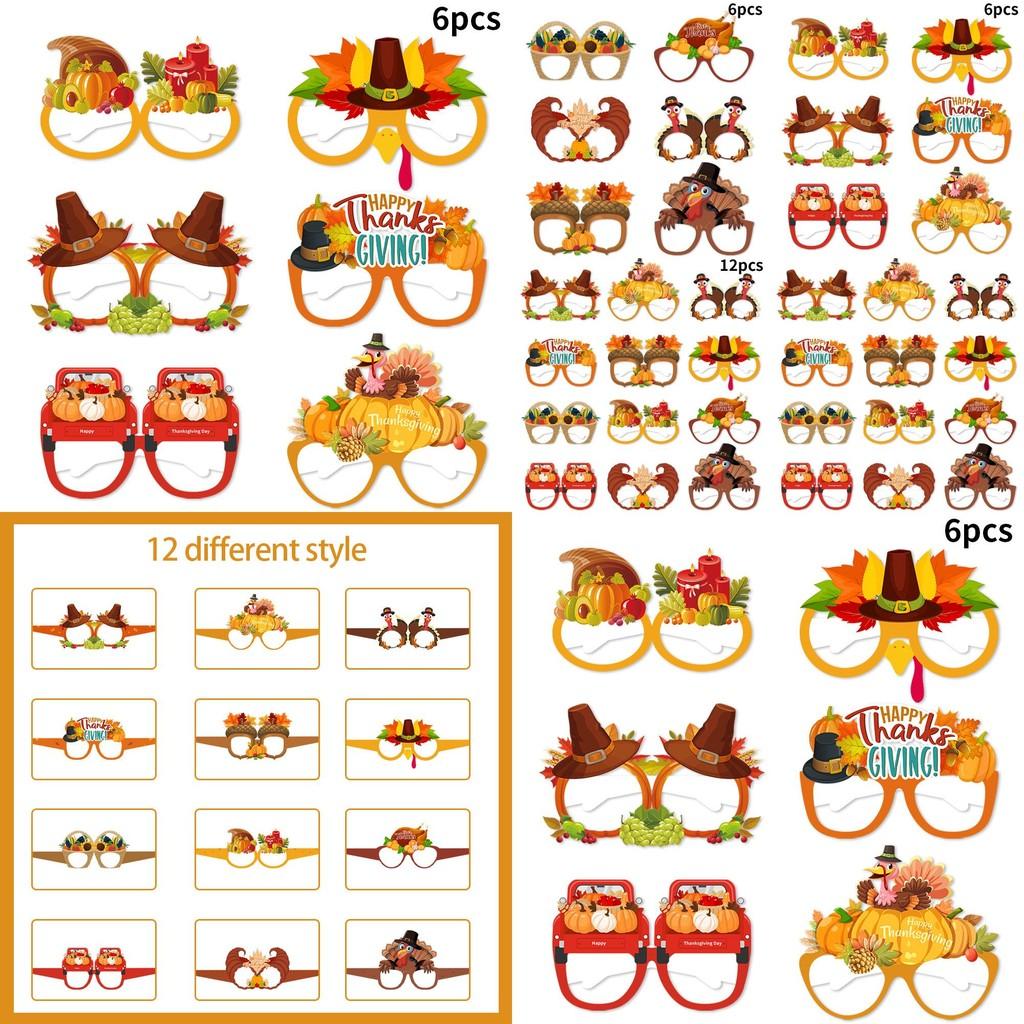 Halloween Festive Paper Glasses Photo Props Set For Holiday Decorations And Parties
