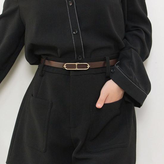 Women Belt Multi Holes Design Adjustable Length Imitation Leather Belt Dress Shirt Jeans Waistband Fashion Accessories