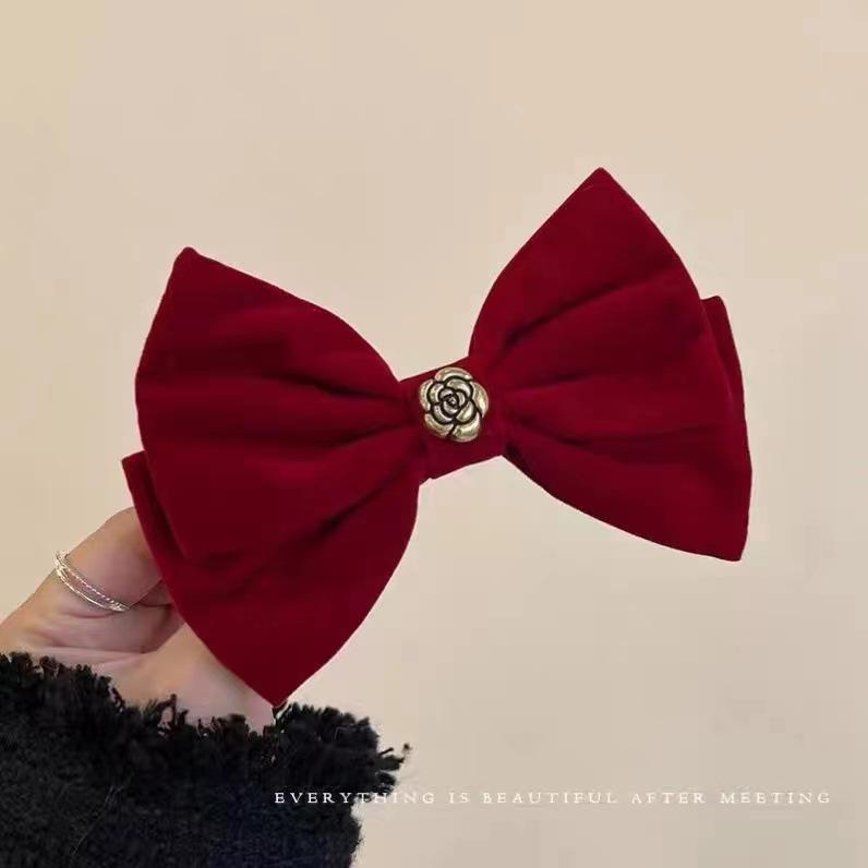 Elegant French Lace Hair Clip: High-End Spring Clip for Women