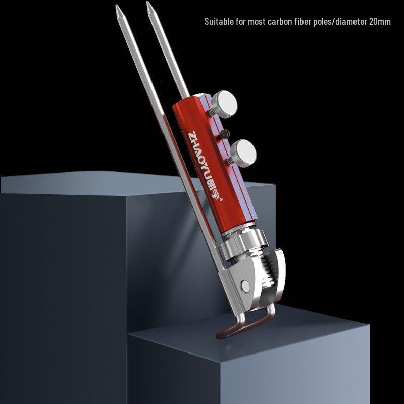 Stainless Steel Two-in-One Fishing Rod Holder & Ground Stake Stand