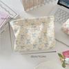 Cute Sweet Bow Printed Cosmetic Bag Large Capacity Portable Travel Storage Bag Women Simple Clutch Bag Girly Toiletry Bags Gifts