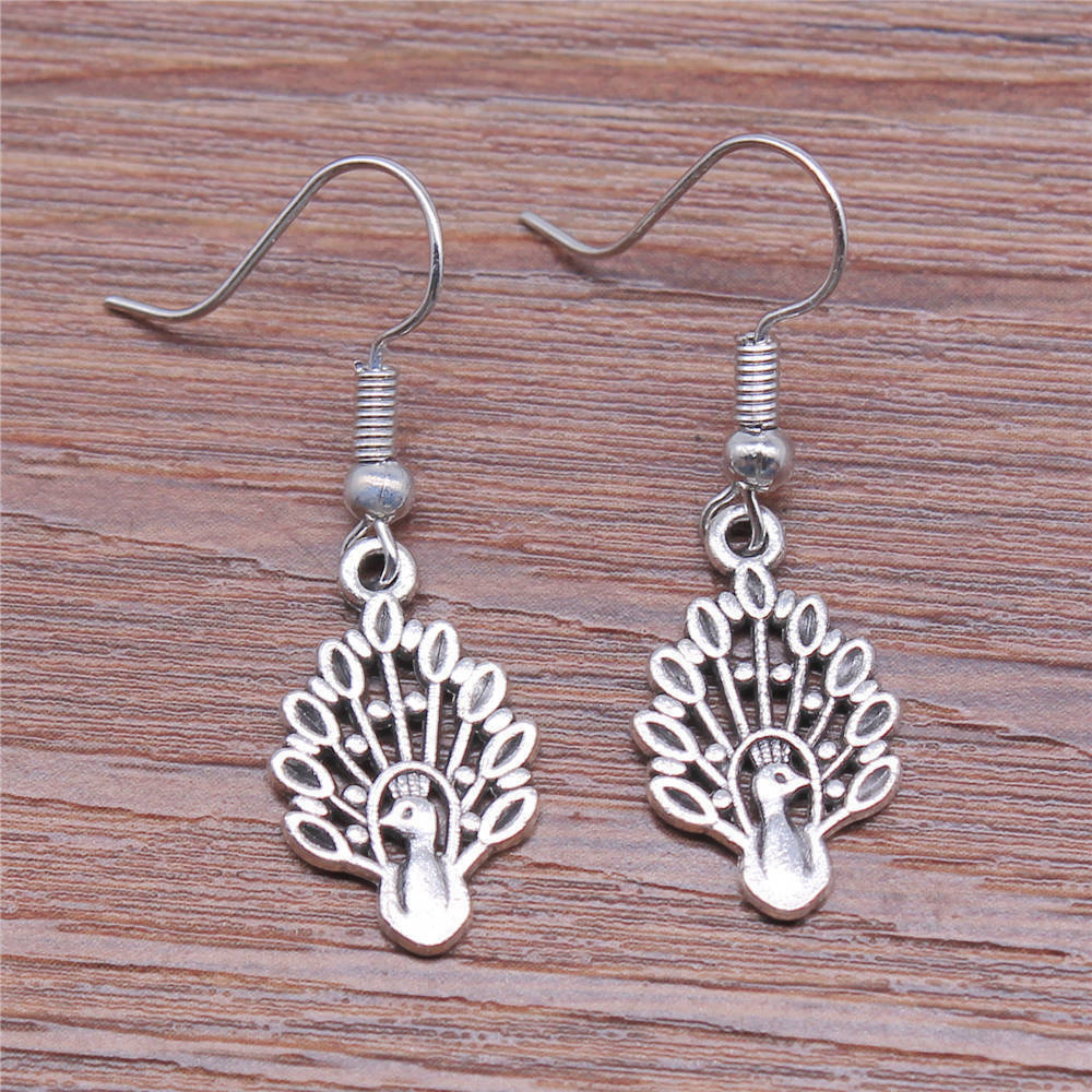 Ohrhänger Vogel Phönix Vintage Schmuckzubehör Ohrringgröße 18x19mm QE005