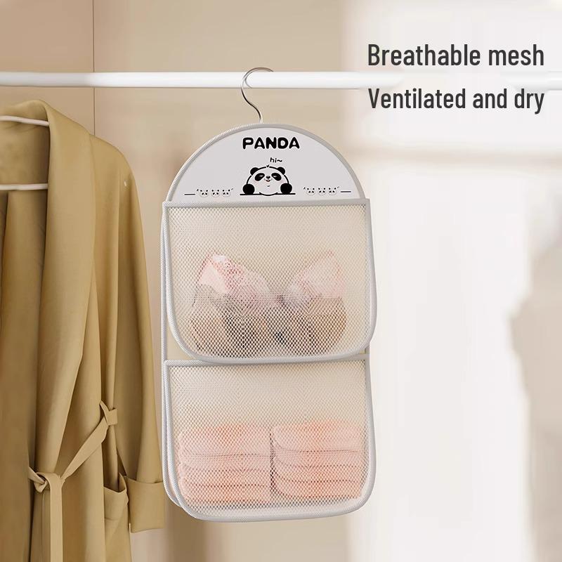 Panda Hanging Underwear & Socks Organizer for Dorms & Rentals