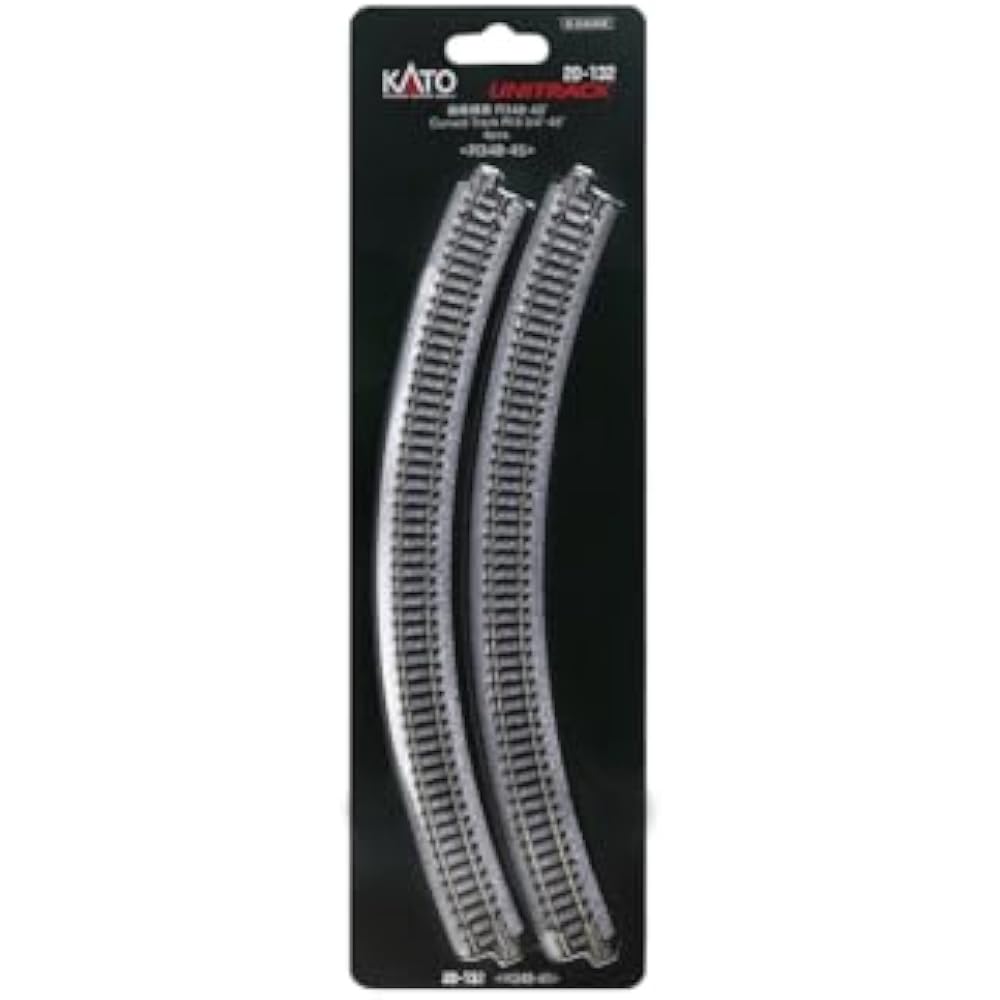 KATO N Gauge Curved Line R348-45° 4 Pack 20-132 Model Train Supplies