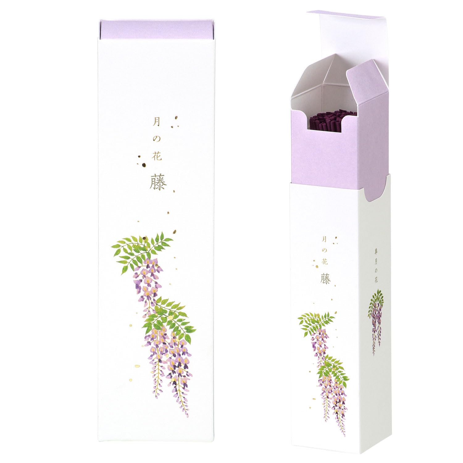 

Kameyama Tsuki no Hana Wisteria Scent Incense Sticks, Approx. 90g, Approx. 130 Sticks