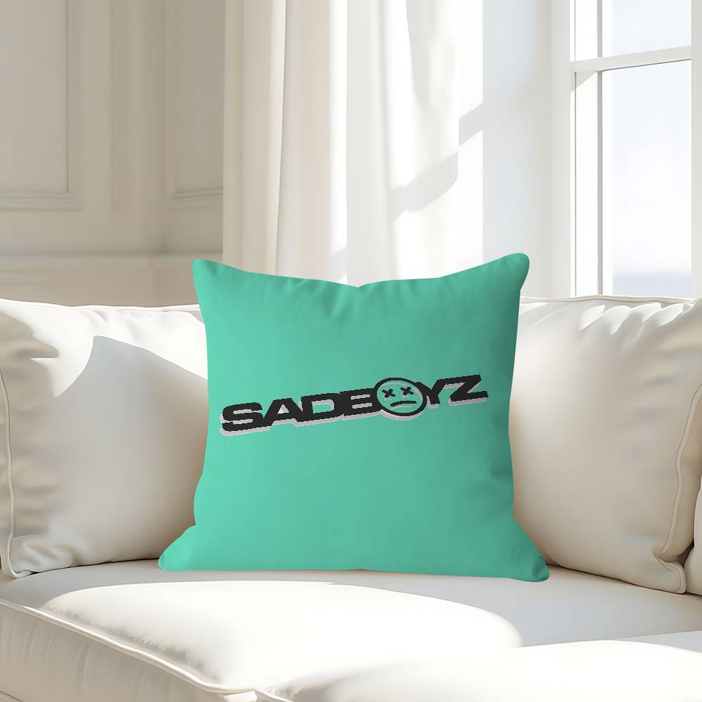 

Sad Boyz Maple Design Cushion Cover Happy Autumn Harvest Decor Holiday Decorati Pillow Cover 16x16Inch