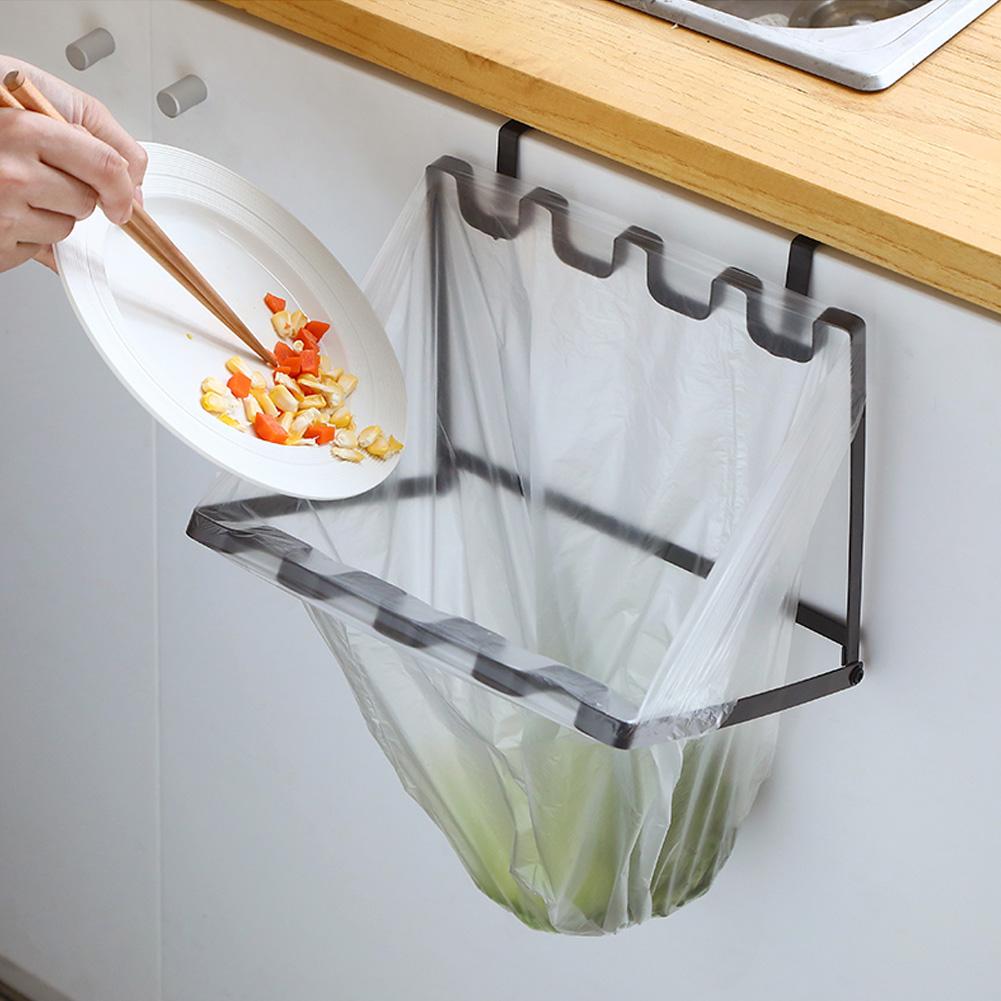 Household Waste Garbage Bag Hanging Rack Rubbish Bag Holder Kitchen Cabinet Accessory