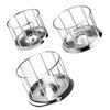 Tortoises Feeder Stainless Steel Dish Water Food Dispenser Feeding Bowl Reptiles Drinking Plate Tray Easy to Clean