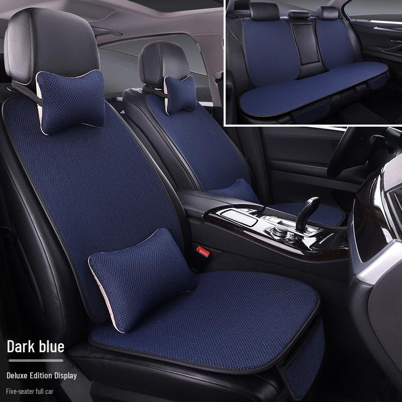 

Універсальний дихаючий лляний комплект подушок на автомобільні сидіння для чотирьох сезонів - 7 штук, повний обхват